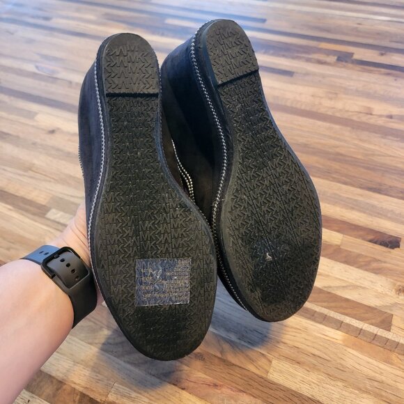 Michael Kors Sherry Pump Women's Black Suede Zipper Wedge Euro Size 36 - Picture 14 of 14